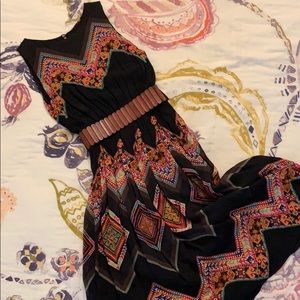 Anthropologie TANVĪ KEDĪA patchwork chevron dress